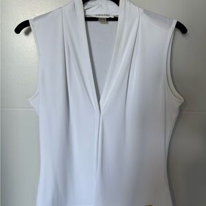 Calvin Klein Sleeveless White Blouse